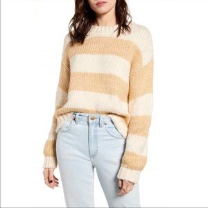 Nordstrom NWOT sweater | HIATUS cream and tan striped
